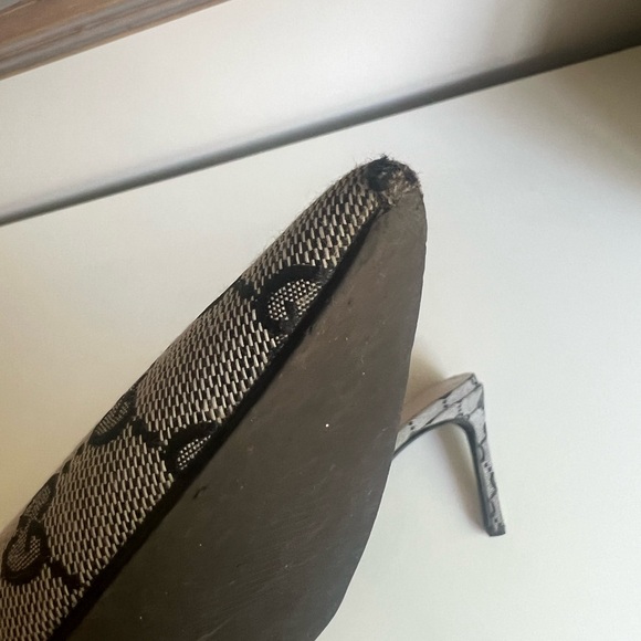 Gucci Women's Black and Gray Heels - Picture 8 of 11